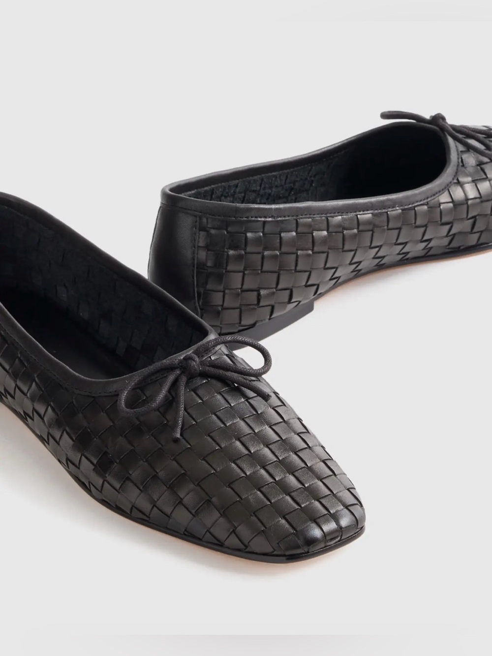 Quince Italian Leather Handwoven Square Toe
Ballet Flat